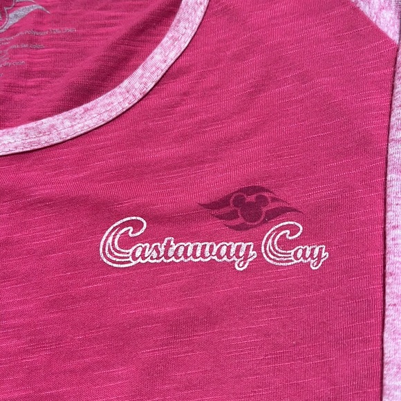 Disney Coastline Crew Pink Raglan Sleeve Women's Top - Picture 2 of 4